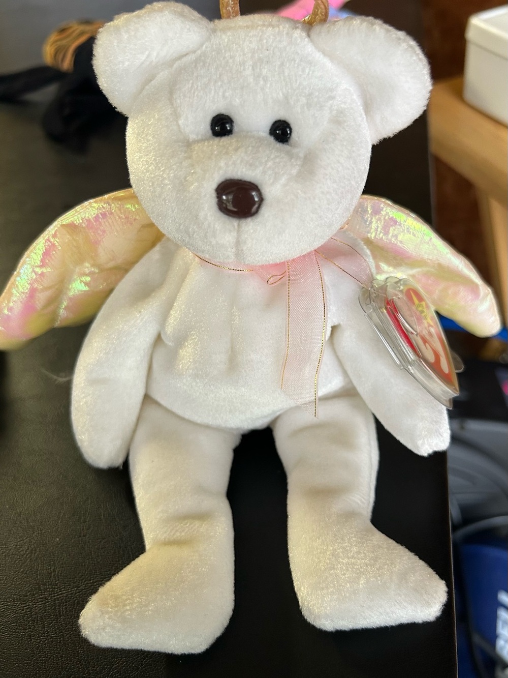Ty HALO Iridescent-Wing Angel Bear Beanie Baby